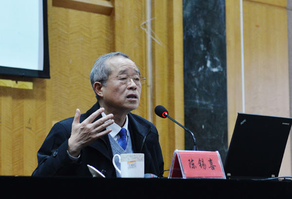 著名学者陈锡喜来我校举办学术讲座